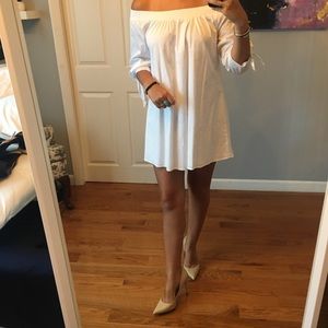 White Off-Shoulder MIni dress size M